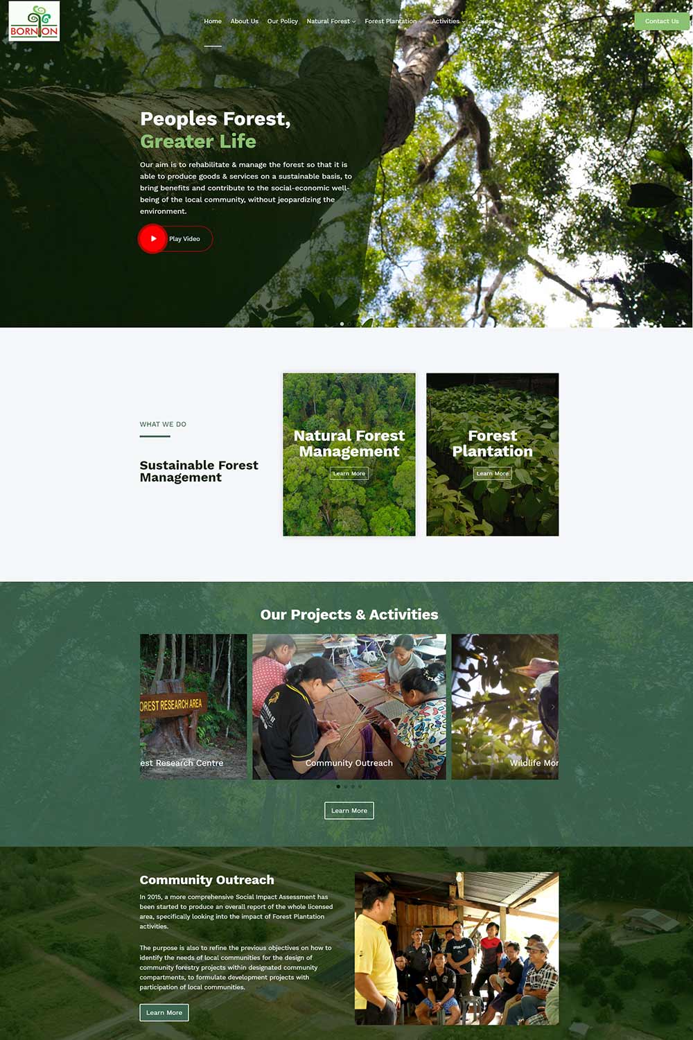 bornion timber - Sabah Web Design